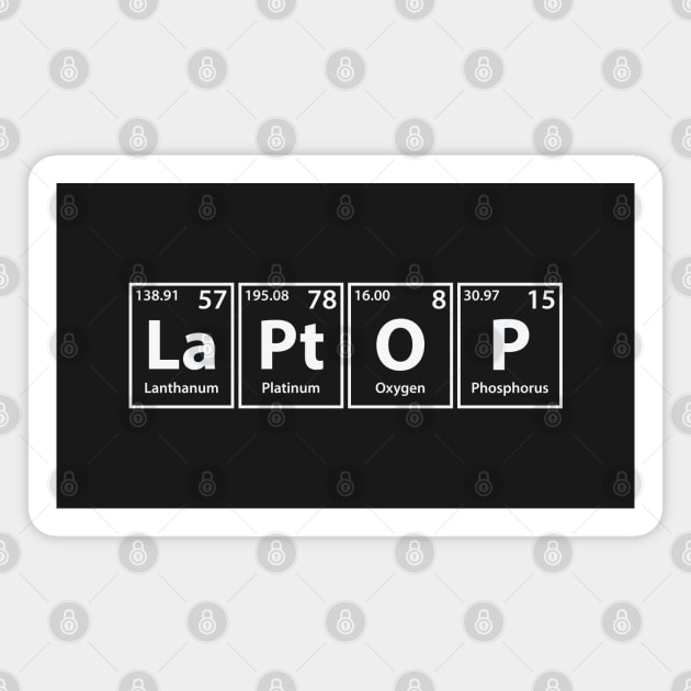 Laptop (La-Pt-O-P) Periodic Elements Spelling Magnet by cerebrands